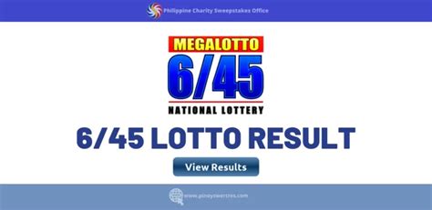Mega Lotto 6/45 Results for August 21, 2024 .